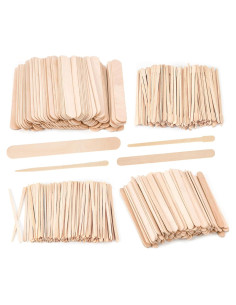 1000 Palitos de Cera de Madera EWVVSS - 4 Tamaños para Depilación