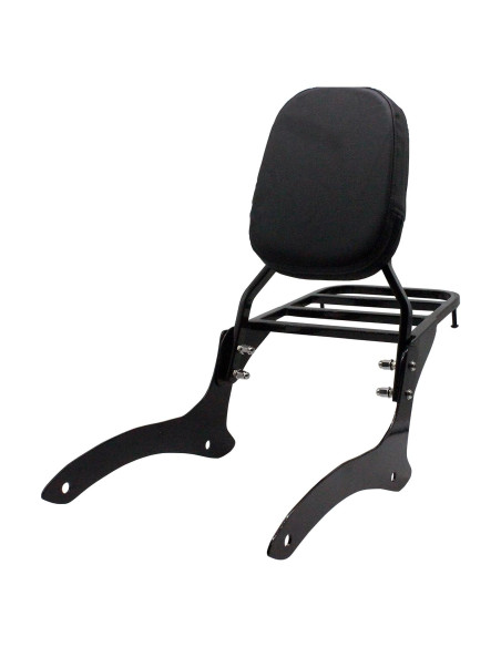 YHMOTO Sissy Bar Respaldo + Soporte de Equipaje Negro 52 cm