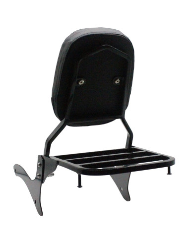 YHMOTO Sissy Bar Respaldo + Soporte de Equipaje Negro 52 cm