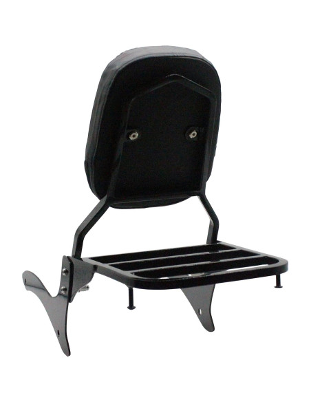 YHMOTO Sissy Bar Respaldo + Soporte de Equipaje Negro 52 cm