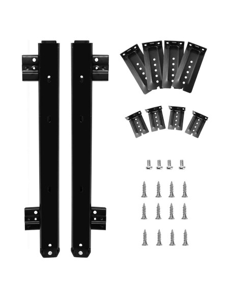 Rieles de Teclado KINJOEK 2 PCS 35.56 cm Ajustables Negro