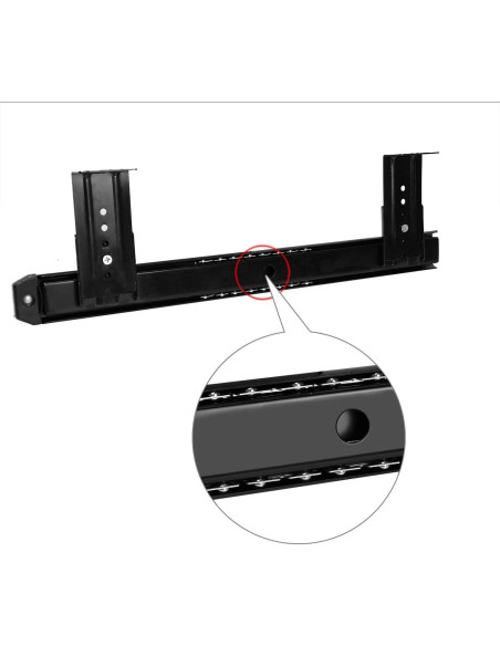 Rieles de Teclado KINJOEK 2 PCS 35.56 cm Ajustables Negro