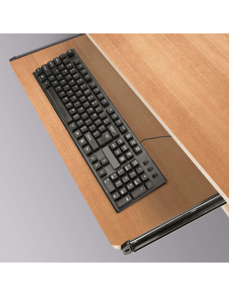 Rieles de Teclado KINJOEK 2 PCS 35.56 cm Ajustables Negro