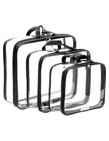 Set de 3 Cubos de Compresión Transparentes Olanmark 35.1x30cm