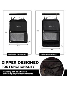 Organizador de Maletas Colgante ARTOS Negro - 3 Estantes, 22.7 kg 2