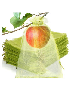 50 Bolsas de Protección de Frutas NIUBIER 15x23 cm Verde