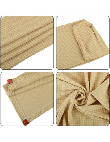 Funda Antideslizante para Reposabrazos Sofá CM Beige Oscuro
