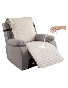 Funda de Sillón Reclinable YUEANG Impermeable Beige 1 Plaza