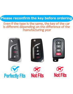 Funda de llave Tukellen para Toyota 3 Botones Azul TPU 2