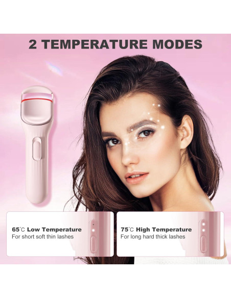 Rizador de Pestañas Calentado HEBECA EC4001 Rosa 600mAh