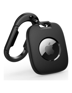 Funda Protectora SURITCH para AirTag - Negro, TPU a Prueba de Golpes