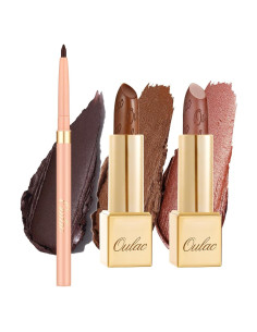 Conjunto Labial y Delineador Oulac 3PCS Vegano Hidratante
