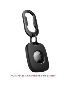 Funda Protectora SURITCH para AirTag - Negro, TPU a Prueba de Golpes 2