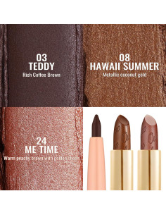 Conjunto Labial y Delineador Oulac 3PCS Vegano Hidratante 2