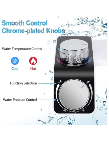 Accesorio de Bidet CTobd Doble Boquilla Manual Agua Tibia