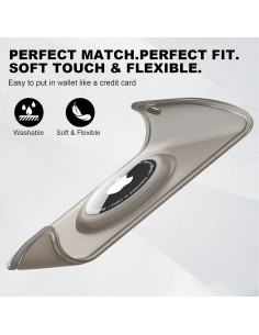 Soporte de Billetera Airtag Natyos Ultra Delgado Negro 2