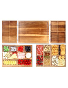 Tabla de Charcutería de Madera de Acacia Hilislog 81.28x30.48cm