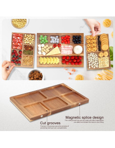 Tabla de Charcutería de Madera de Acacia Hilislog 81.28x30.48cm 2