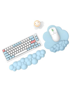 Set 3 en 1 Reposamuñecas Ergonómico MANBASNAKE Azul