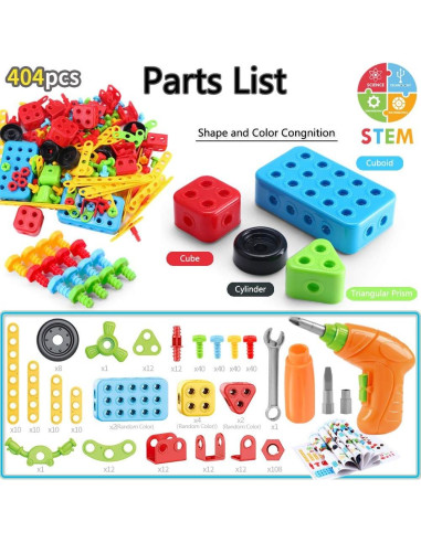 Set de Construcción Educativo Couomoxa 404 Piezas STEM