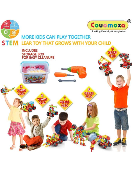 Set de Construcción Educativo Couomoxa 404 Piezas STEM Set de Construcción Educativo Couomoxa 404 Piezas STEM
