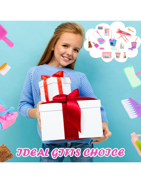 SOTOGO 18 Piezas Accesorios de Limpieza para Casa de Muñecas