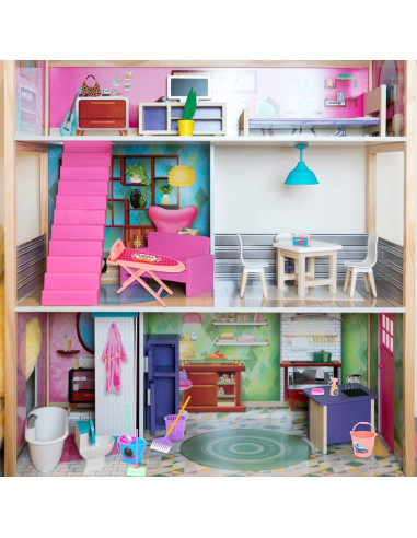 SOTOGO 18 Piezas Accesorios de Limpieza para Casa de Muñecas