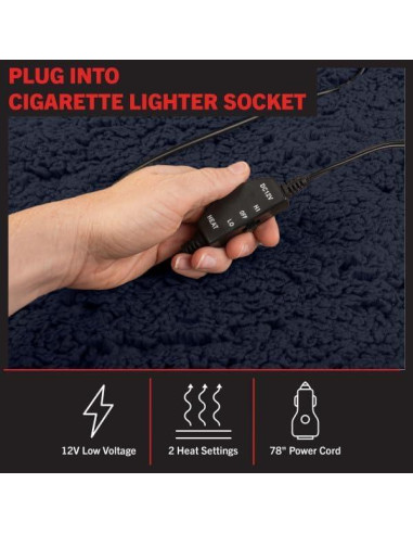 Manta Calentada Stalwart 2-Pack 12V para Auto 145x99 cm
