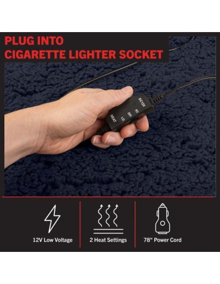 Manta Calentada Stalwart 2-Pack 12V para Auto 145x99 cm