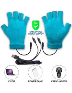 Guantes Calentados USB para Hombre y Mujer - Mitones Calientes 2