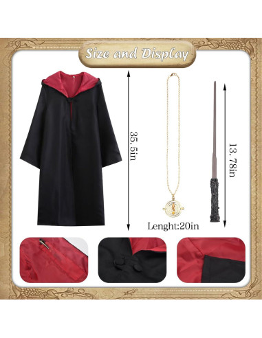 Conjunto de Disfraces Completo KESOCORAY para Niños 10-12 Años