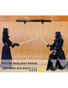 Soporte de Pared para Espadas WANLIAN Negro Ajustable 1 Par 2
