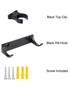 Soporte de Pared para Sable de Luz LEKUSHA Negro - Paquete de 2 2