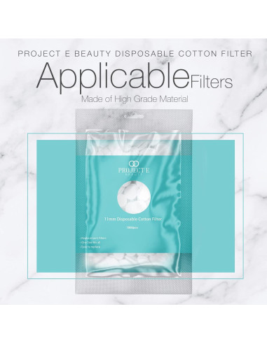 1000 Filtros de Algodón para Microdermoabrasión Project E Beauty