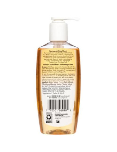 Limpiador Facial Profundo Neutrogena 198.5 ml Piel Normal a Grasa