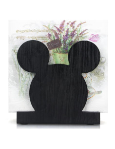 Soporte de Servilletas de Madera Renawe Mickey Negro 12.7x6.9cm