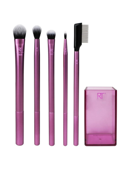 Set de Pinceles para Ojos Real Techniques - 6 Piezas Morado