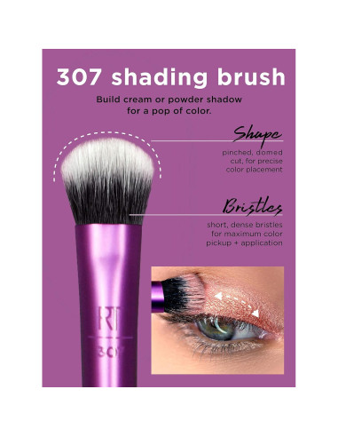 Set de Pinceles para Ojos Real Techniques - 6 Piezas Morado