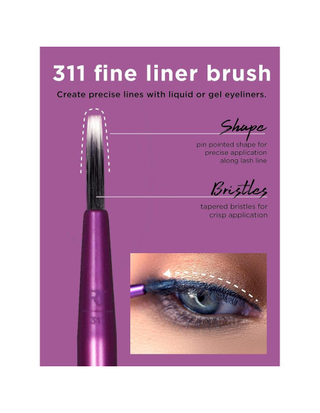 Set de Pinceles para Ojos Real Techniques - 6 Piezas Morado