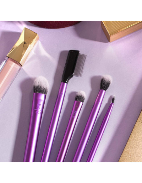 Set de Pinceles para Ojos Real Techniques - 6 Piezas Morado