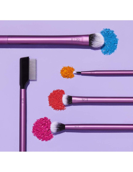 Set de Pinceles para Ojos Real Techniques - 6 Piezas Morado