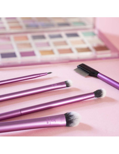Set de Pinceles para Ojos Real Techniques - 6 Piezas Morado