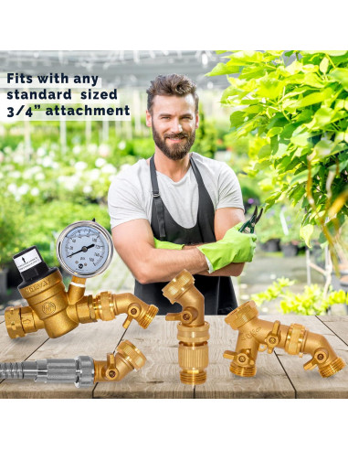 Codo de Manguera de Jardín Morvat 45 Grados Latón 3/4"