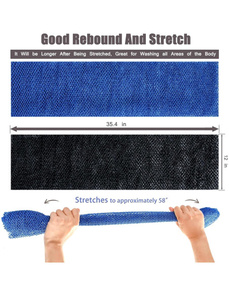 Esponja de Red Africana BHYTAKI 2 Piezas Exfoliante Nylon