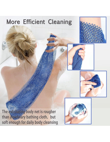 Esponja de Red Africana BHYTAKI 2 Piezas Exfoliante Nylon