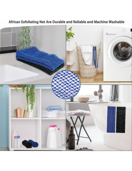 Esponja de Red Africana BHYTAKI 2 Piezas Exfoliante Nylon