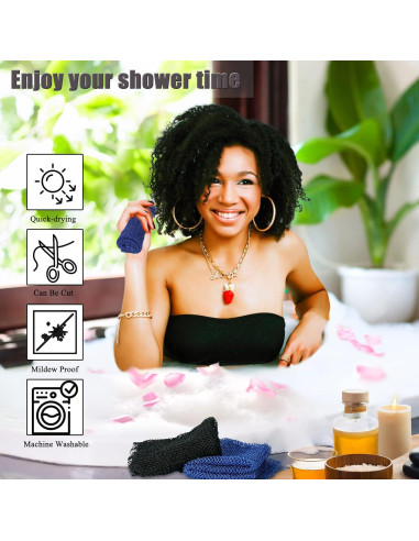 Esponja de Red Africana BHYTAKI 2 Piezas Exfoliante Nylon