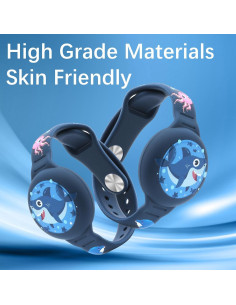 Pulseras de Silicona para Air Tag Niños - 2 Piezas Verde y Azul 2