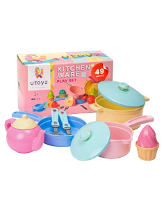 Set de Cocina de Juguete uToyz - 49 Piezas para Niños 3+