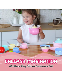 Set de Cocina de Juguete uToyz - 49 Piezas para Niños 3+ 2
